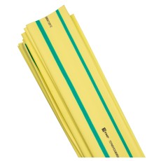 Трубка термоусаживаемая ТУТ нг 25/12,5 желто-зеленая в отрезках по 1м PROxima