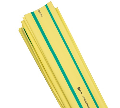 Трубка термоусаживаемая ТУТ нг 25/12,5 желто-зеленая в отрезках по 1м PROxima