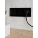 BRITE Рамка 3 поста РУ-3-2-БрЧ стекло черный