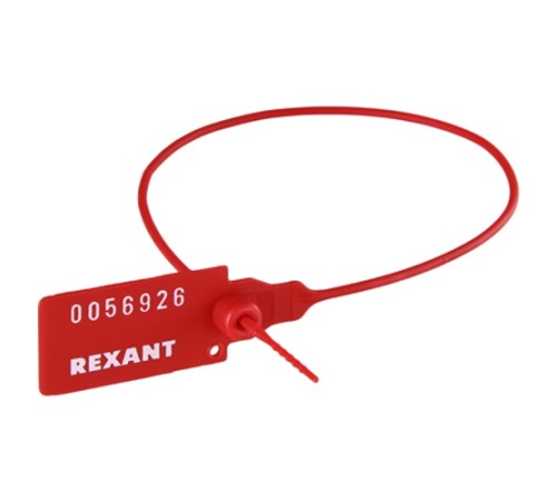 Пломба пластиковая номерная 320 мм красная REXANT