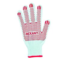 Перчатки х/б с покрытием ПВХ 5 нитей, REXANT