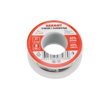 Припой с канифолью, 100 г, 2.0 мм, (олово 60%, свинец 40%), REXANT