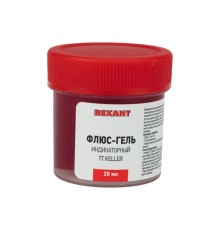 Флюс для пайки, гель TT KELLER индикаторный, 20 мл, банка, REXANT