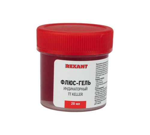 Флюс для пайки, гель TT KELLER индикаторный, 20 мл, банка, REXANT