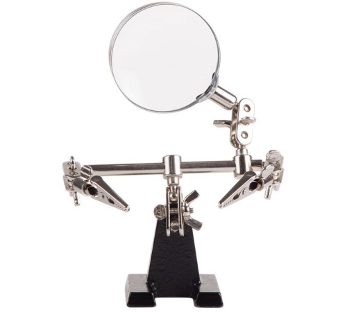 Держатель Третья рука с лупой х3, REXANT