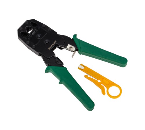 REXANT комплект HT-200 + HT-318М (12-3441) Кримпер для обжима 8P8C / 6P6C / 4P4C + инструмент для обрезки   (TL-315)