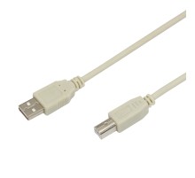Кабель USB B - USB A 1.8 метра, серый,