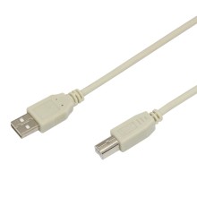 Кабель USB B - USB A 1.8 метра, серый,