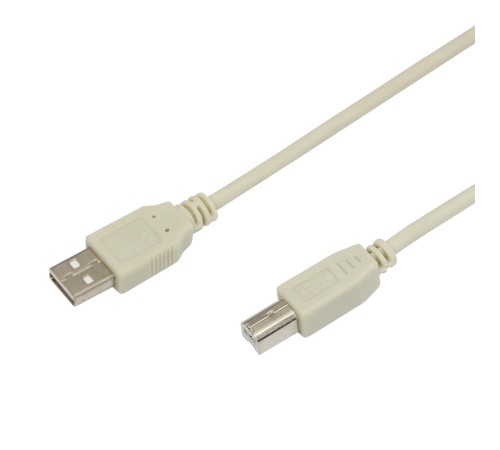 Кабель USB B - USB A 1.8 метра, серый, Кабель USB B - USB A 1.8 метра, серый,