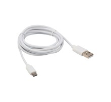 Кабель USB-micro USB, PVC, 1.8 м., белый,