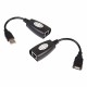 Удлинитель USB по витой паре (8p8c),