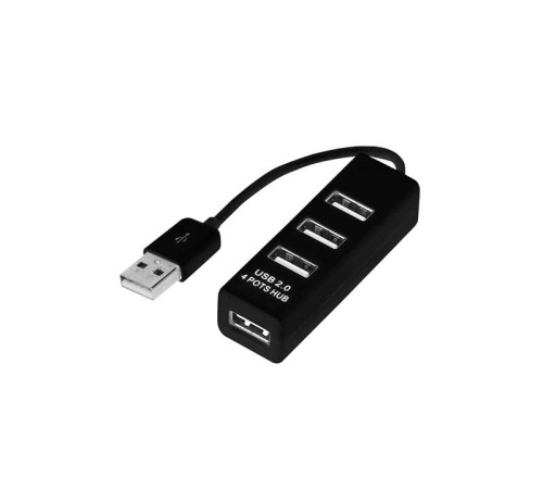 Разветвитель USB на 4 порта черный,