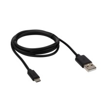 Кабель USB-micro USB, PVC, 1 м., черный,