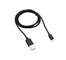 Кабель REXANT USB-Lightning 2 А, 1 м, черный ПВХ