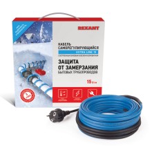 Rexant 51-0618 Греющий саморегулирующийся кабель на трубу 15MSR-PB 6M (6м/90Вт)