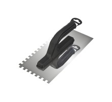 Гладилка нержавеющая 130х270 мм, зуб 10х10 мм, REXANT