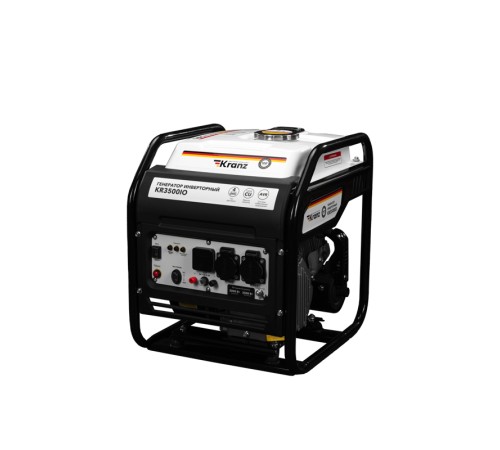 Kranz KR-16-1143 Генератор инверторный KR3500IO, 3,5кВт, 230В, 7л, открытый корпус, ручной старт