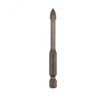 Сверло по стеклу и керамике 6 мм 4 грани шестигранный хвостовик