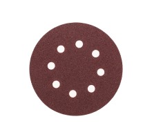 Диск абразивный на ворсовой основе, на липучке, перфорированный, P80, 125мм, 10 шт.