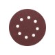 Диск абразивный на ворсовой основе, на липучке, перфорированный, P80, 125мм, 10 шт.
