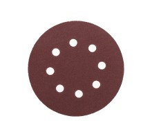 Диск абразивный на ворсовой основе, на липучке, перфорированный, P180, 125мм, 10 шт.