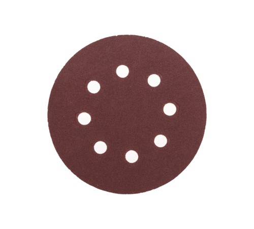 Диск абразивный на ворсовой основе, на липучке, перфорированный, P180, 125мм, 10 шт.