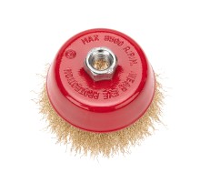 Щетка чашечная для УШМ витая латунированная проволока 100 мм М14
