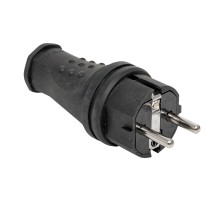 EKF RPS-011-16-230-44 Вилка прямая каучуковая 230В, 2P+PE, 16A, IP44 EKF PROxima