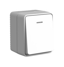 AtlasDesign PROFI IP54 открытой установки 1-клавишный выключатель с подсветкой 10 АХ, серый