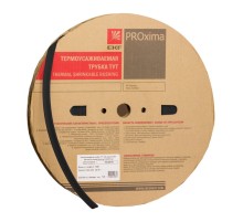 Трубка термоусаживаемая ТУТ нг 8/4 черная рулон PROxima