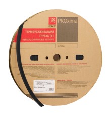 Трубка термоусаживаемая ТУТ нг 20/10 черная рулон PROxima