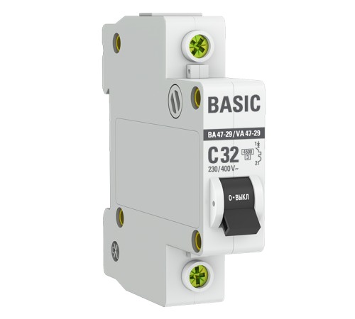 EKF mcb4729-1-32C Автоматический выключатель 1P 32А (C) 4,5кА ВА 47-29 EKF Basic EKF mcb4729-1-32C Автоматический выключатель 1P 32А (C) 4,5кА ВА 47-29 EKF Basic