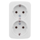 EKF EGR16-128-10 Минск Розетка 2-местная ОП 16А с заземлением белая EKF Basic
