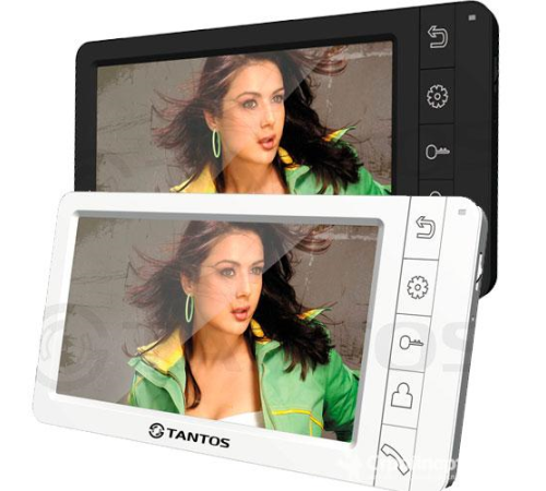 Видеодомофон TANTOS Amelie (White) 7" дисплей (управление сенсорными кнопками, Hands-Free). Русифицированное экранное меню, простое управление функция