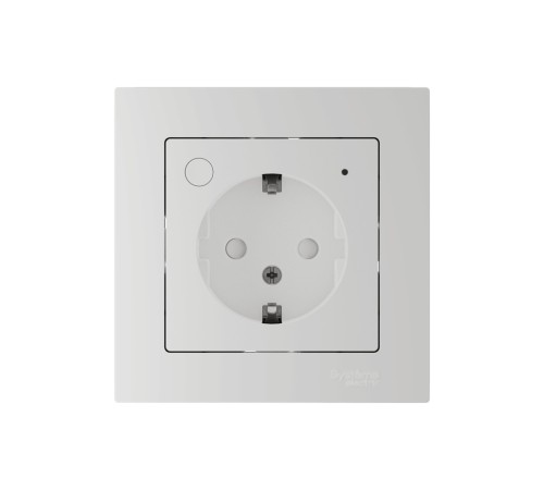 ATLASDESIGN SMART РОЗЕТКА с заземл., со шт., Zigbee, L+N, 16А, мех., БЕЛЫЙ