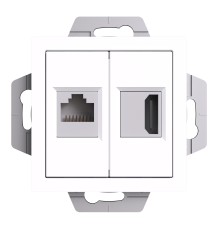 ATLASDESIGN РОЗЕТКА двойная HDMI+RJ45, кат.5Е, механизм, БЕЛЫЙ