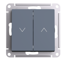 ATLASDESIGN 2-клавишный ВЫКЛЮЧАТЕЛЬ ЖАЛЮЗИ, 10А, мех., ГРИФЕЛЬ