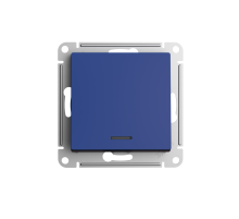 ATLASDESIGN выключатель одноклавишный с подсветкой, сх.1а, 10АХ, механизм, АКВАМАРИН