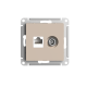 ATLASDESIGN РОЗЕТКА двойная ТВ + компьютерная RJ45, кат. 5Е, ПЕСОЧНЫЙ