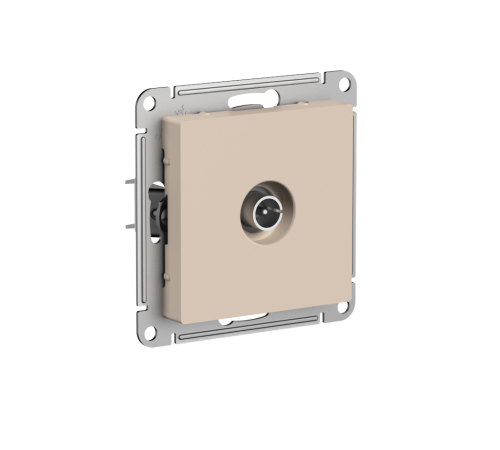 ATLASDESIGN TV РОЗЕТКА оконечная 1DB, механизм, ПЕСОЧНЫЙ