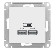 ATLASDESIGN USB РОЗЕТКА A+A, 5В/2,1 А, 2х5В/1,05 А, механизм, ЛОТОС