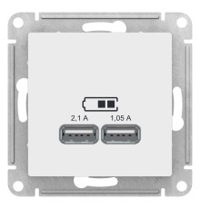 ATLASDESIGN USB РОЗЕТКА A+A, 5В/2,1 А, 2х5В/1,05 А, механизм, ЛОТОС