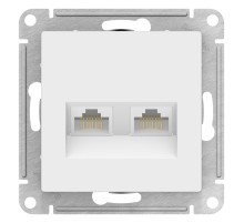 ATLASDESIGN РОЗЕТКА двойная компьютерная RJ45+RJ45, кат.5Е, механизм, ЛОТОС