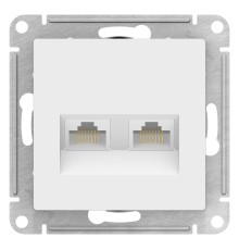 ATLASDESIGN РОЗЕТКА двойная компьютерная RJ45+RJ45, кат.5Е, механизм, ЛОТОС
