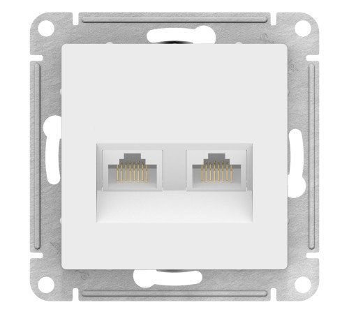ATLASDESIGN РОЗЕТКА двойная компьютерная RJ45+RJ45, кат.5Е, механизм, ЛОТОС