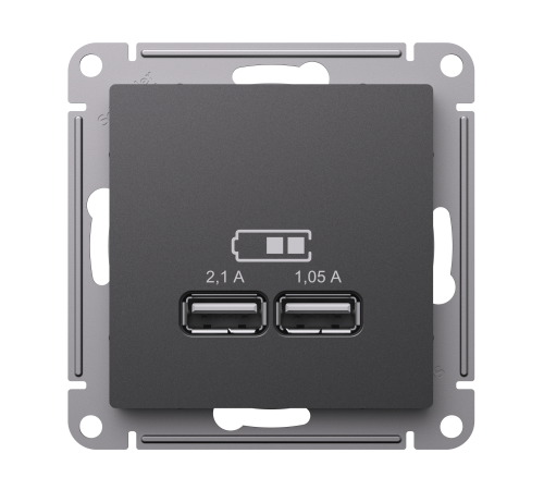 ATLASDESIGN USB РОЗЕТКА A+A, 5В/2,1 А, 2х5В/1,05 А, механизм, БАЗАЛЬТ ATLASDESIGN USB РОЗЕТКА A+A, 5В/2,1 А, 2х5В/1,05 А, механизм, БАЗАЛЬТ
