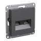 ATLASDESIGN РОЗЕТКА двойная компьютерная RJ45+RJ45, кат.5Е, механизм, БАЗАЛЬТ