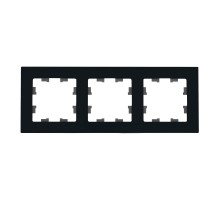 ATLASDESIGN NATURE 3-постовая РАМКА, НАТУРАЛЬНОЕ СТЕКЛО, ЧЕРНЫЙ