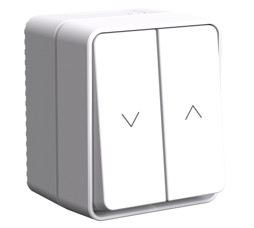 ATLASDESIGN PROFI IP54 2-клавишный ВЫКЛЮЧАТЕЛЬ ДЛЯ ЖАЛЮЗИ, 2хсх.4, БЕЛЫЙ