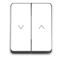 ATLASDESIGN PROFI IP54 2-клавишный ВЫКЛЮЧАТЕЛЬ ДЛЯ ЖАЛЮЗИ, 2хсх.4, БЕЛЫЙ